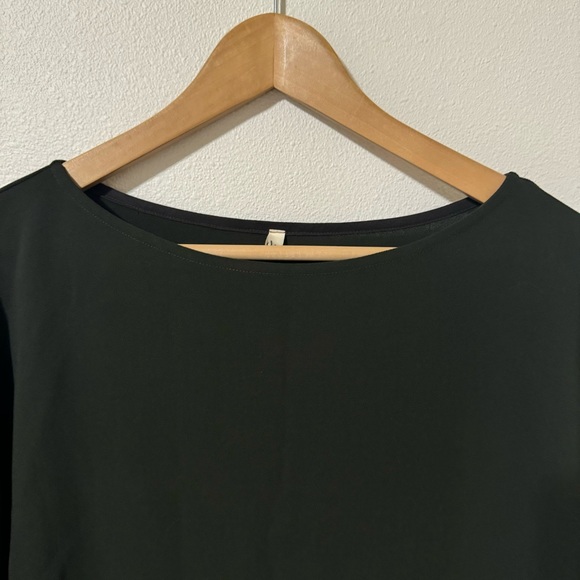 Lu. Dust of Snow Wool 3/4 Sleeve Mini Dress Black Colorblock Lagenlook NWT-Reg - Picture 4 of 13